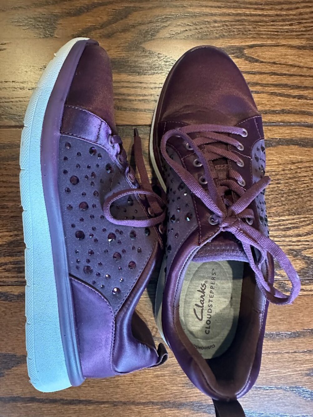 Women's Clarks Cloudsteppers Ezera Ave Lace-Up Sneakers sz 9